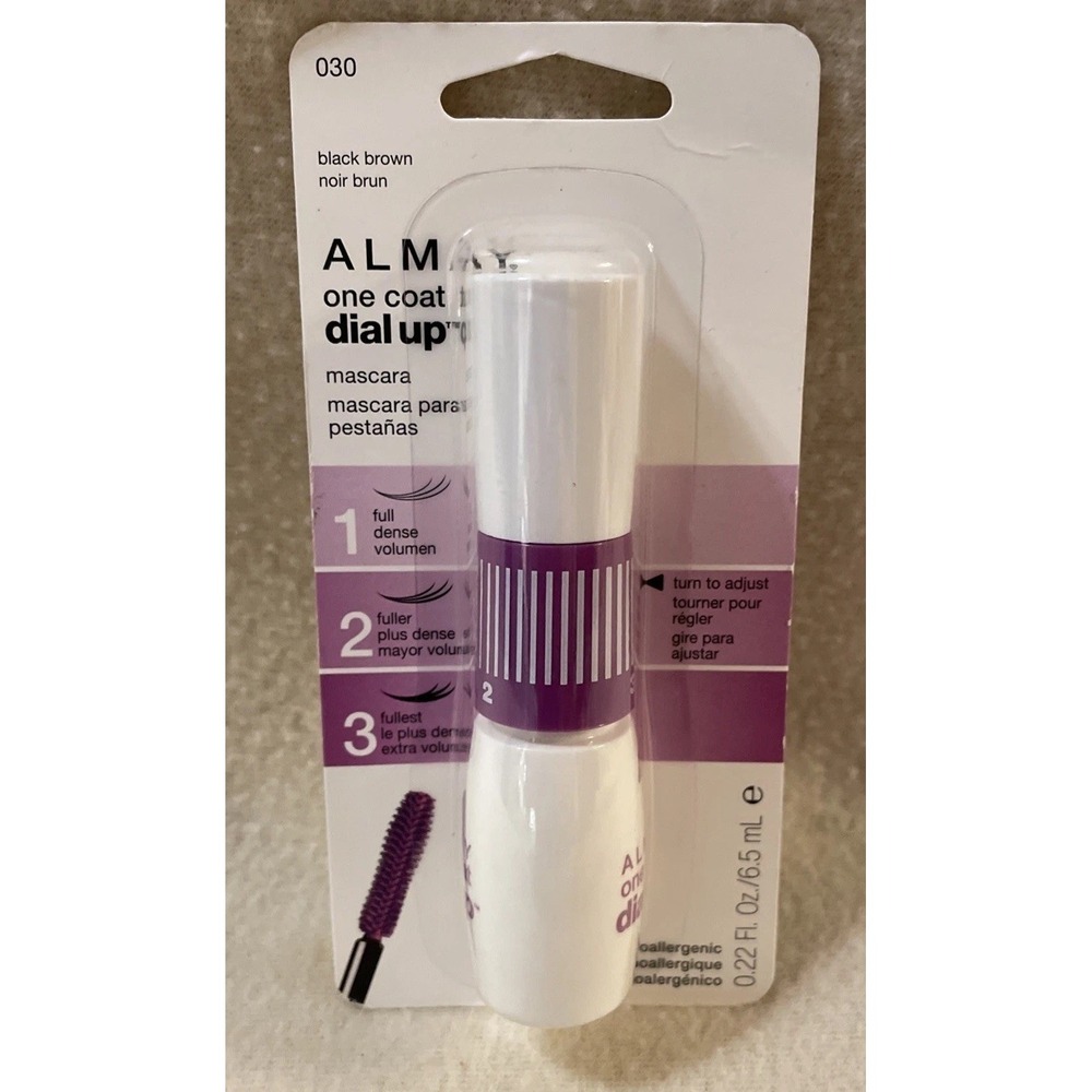 ALMAY One Coat Dial Up MASCARA BLACK BROWN #030 NEW SEALED Adjustable Fullness